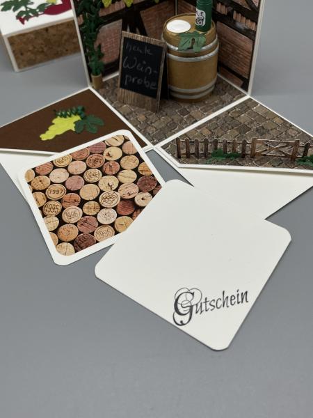 Exlposionsbox Grußkärtchen Geschenk Gutschein